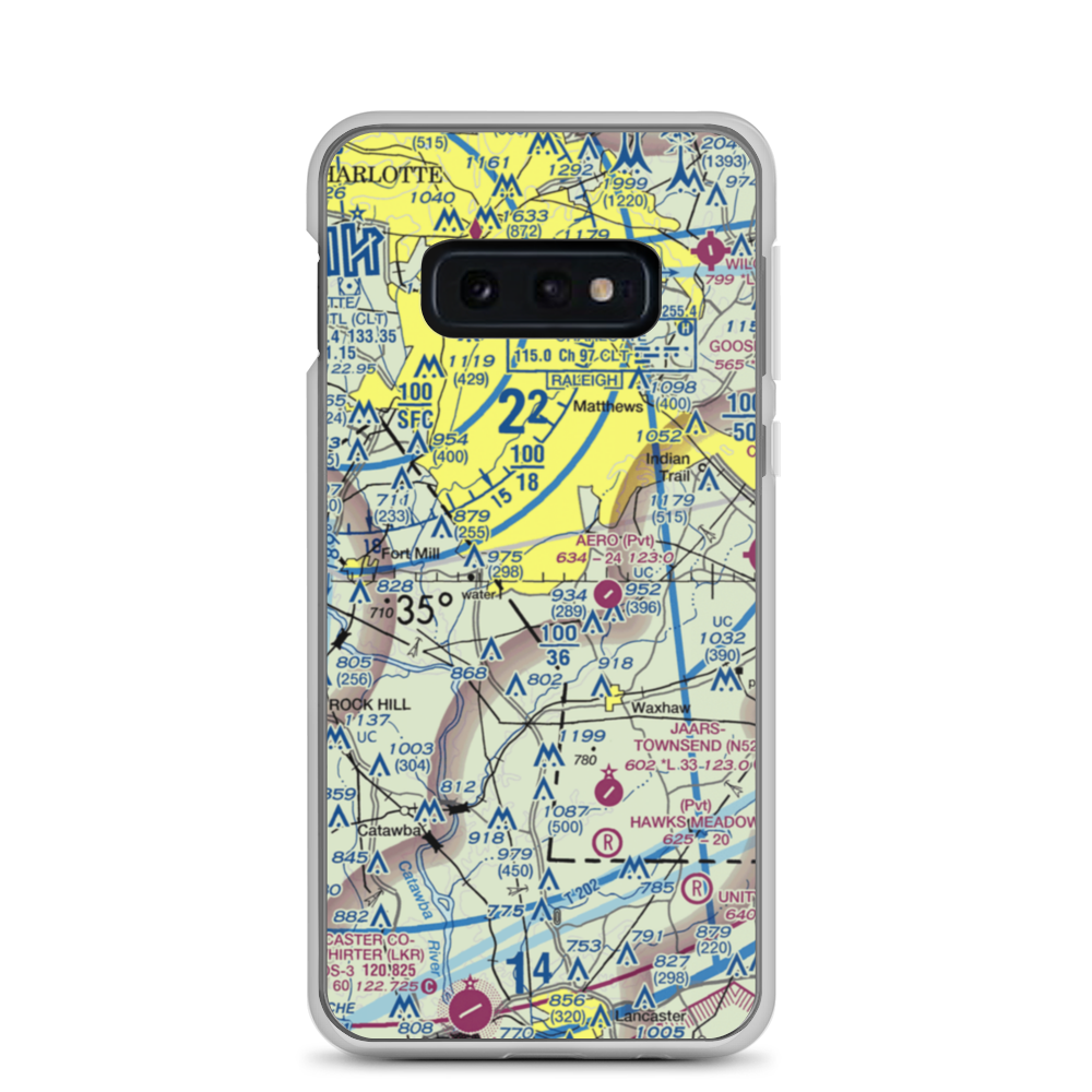 Hawk's Knoll Airport (2NC1) VFR Sectional Samsung Case Samsung Galaxy S10e model shown