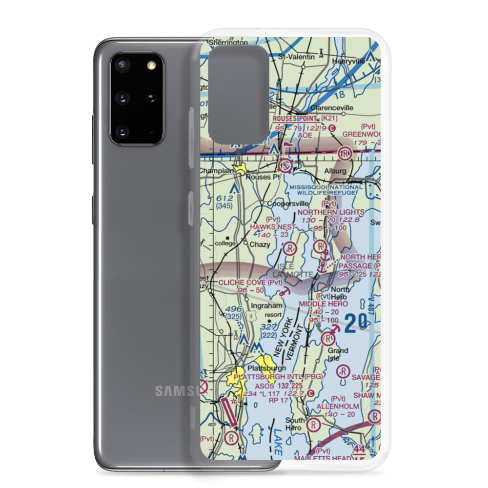 Hawk's Nest Airport (88VT) VFR Sectional Samsung Case Samsung Galaxy S20 Plus model shown