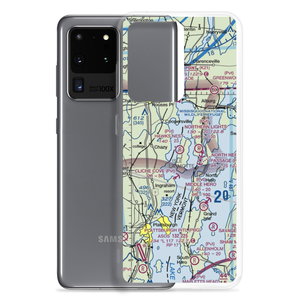 Hawk's Nest Airport (88VT) VFR Sectional Samsung Case Samsung Galaxy S20 Ultra model shown