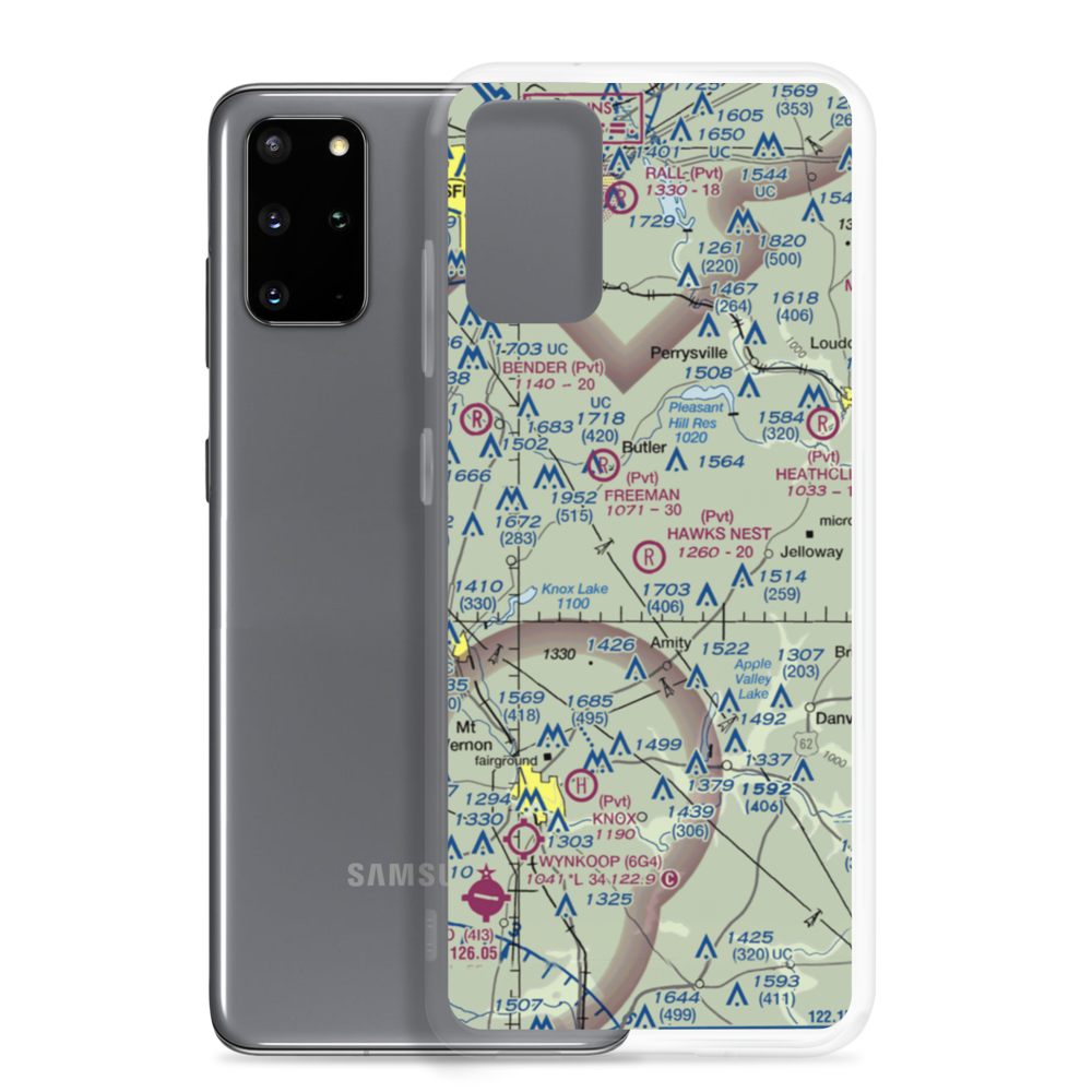 Hawk's Nest Airport (OH42) VFR Sectional Samsung Case Samsung Galaxy S20 Plus model shown
