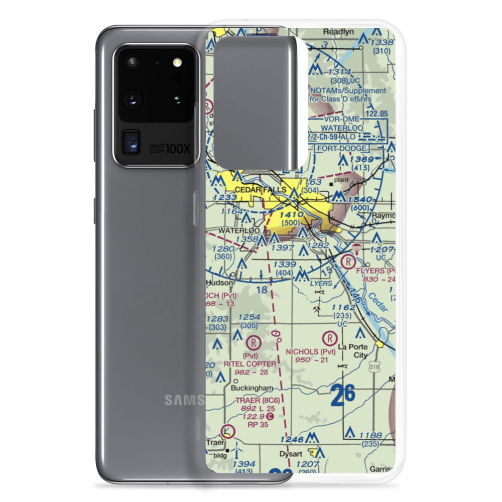 Hawkeye Airport (0IA3) VFR Sectional Samsung Case Samsung Galaxy S20 Ultra model shown
