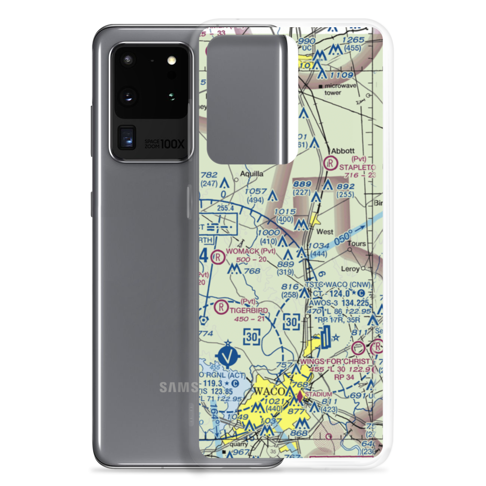 Hawkeye Hunting Club Airport (TX45) VFR Sectional Samsung Case Samsung Galaxy S20 Ultra model shown