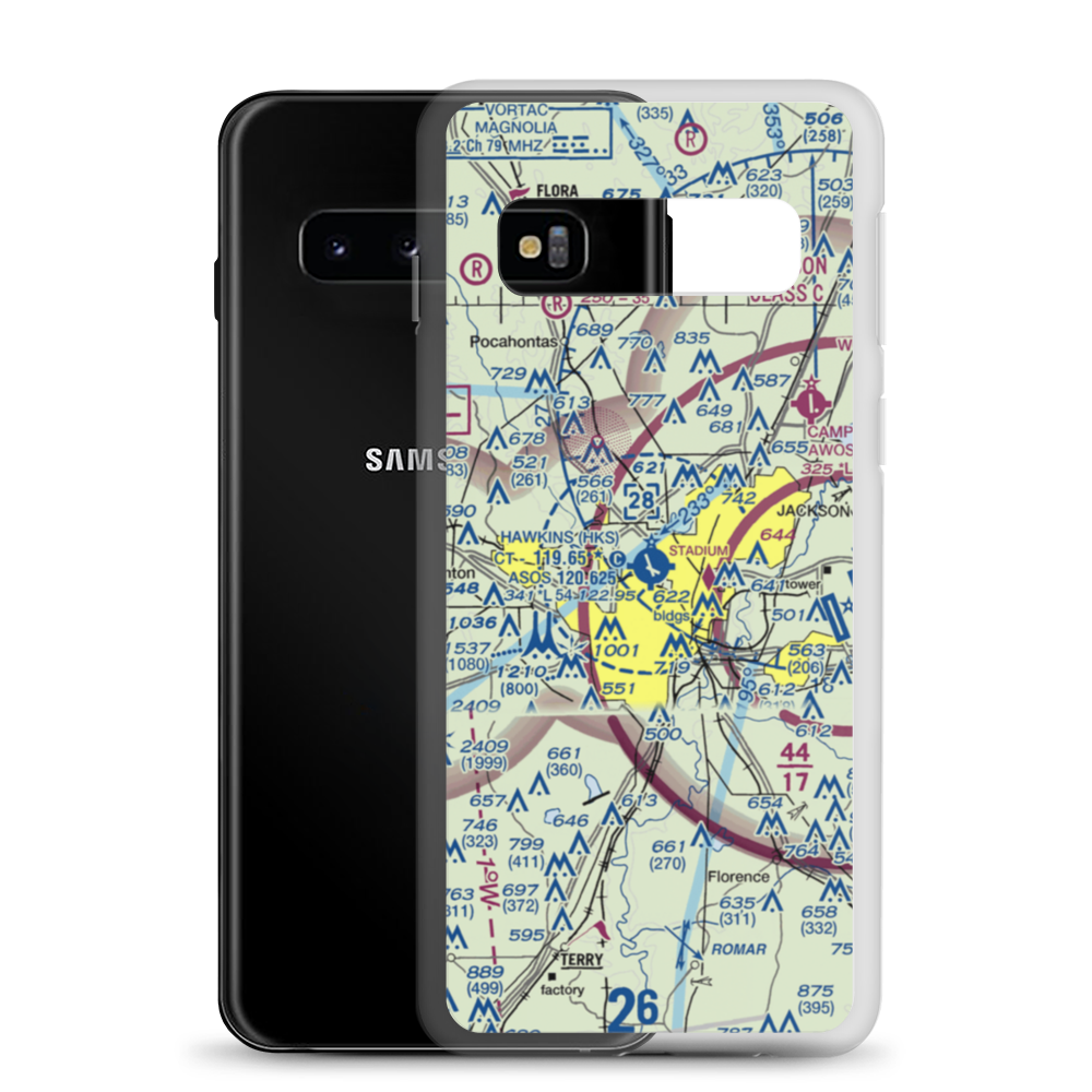 Hawkins Field (HKS) VFR Sectional Samsung Case Samsung Galaxy S10 model shown