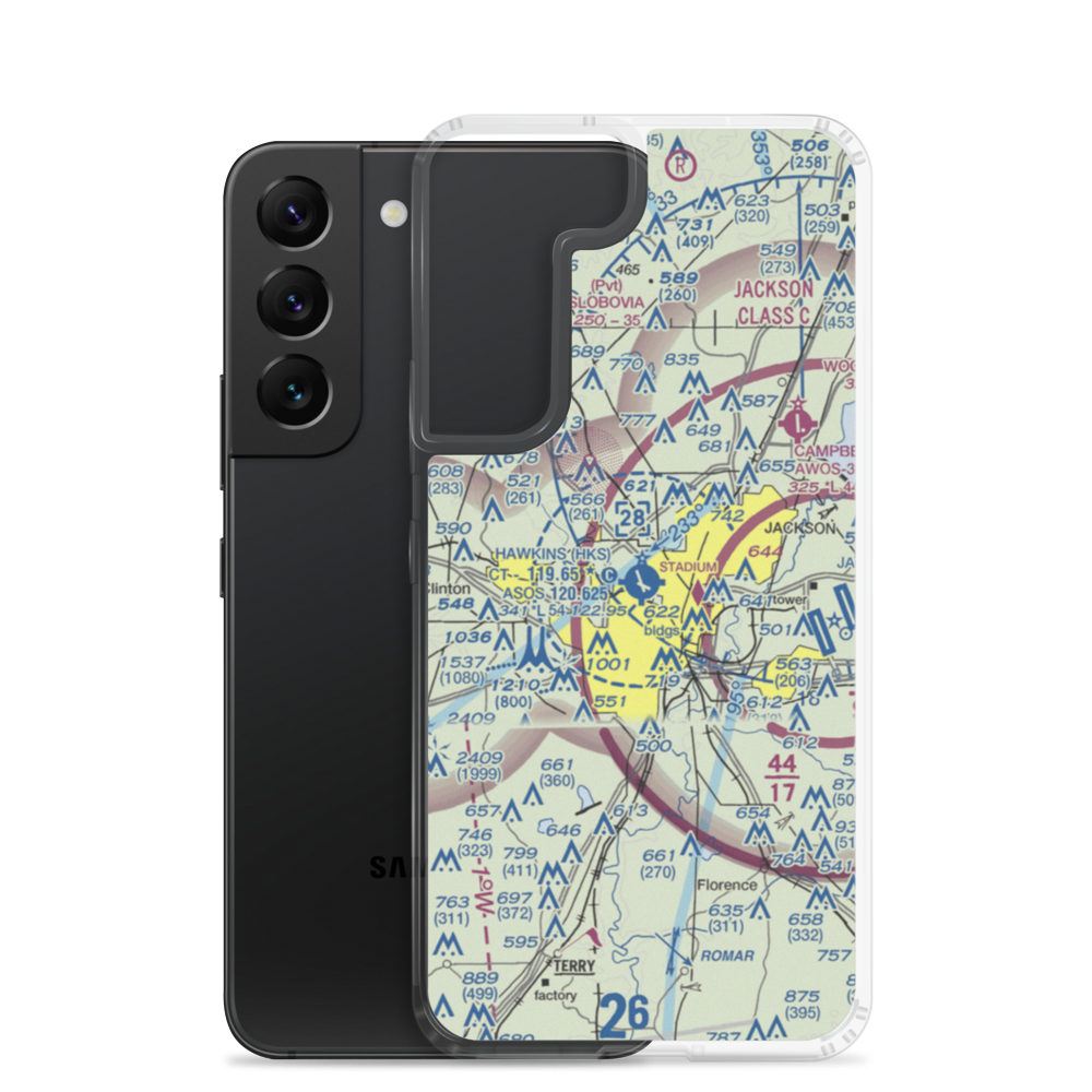 Hawkins Field (HKS) VFR Sectional Samsung Case Samsung Galaxy S22 model shown