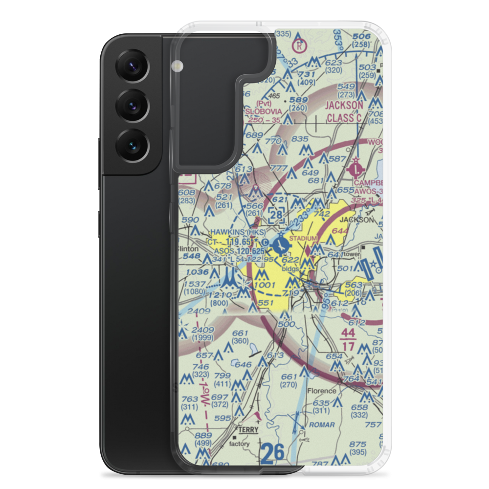 Hawkins Field (HKS) VFR Sectional Samsung Case Samsung Galaxy S22 Plus model shown