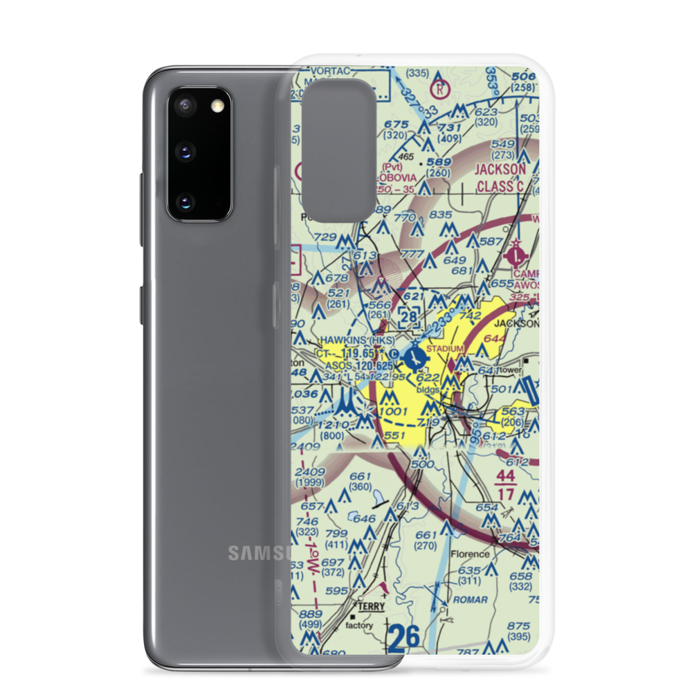 Hawkins Field (HKS) VFR Sectional Samsung Case Samsung Galaxy S20 model shown