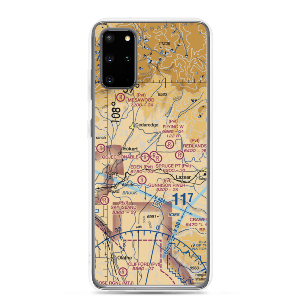 Hawkins Ranch Airport (7CO2) VFR Sectional Samsung Case Samsung Galaxy S20 Plus model shown