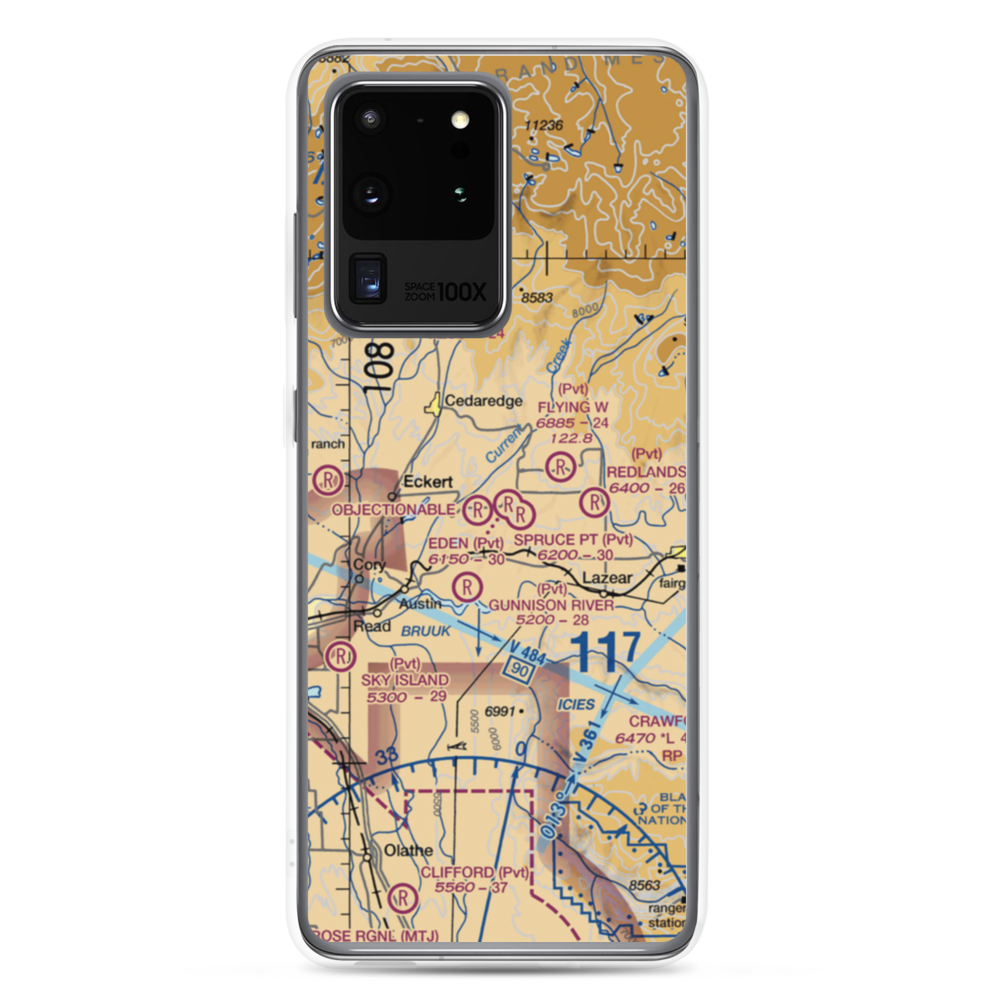 Hawkins Ranch Airport (7CO2) VFR Sectional Samsung Case Samsung Galaxy S20 Ultra model shown