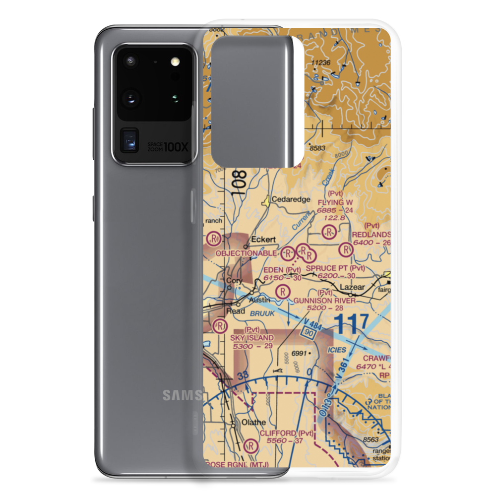 Hawkins Ranch Airport (7CO2) VFR Sectional Samsung Case Samsung Galaxy S20 Ultra model shown