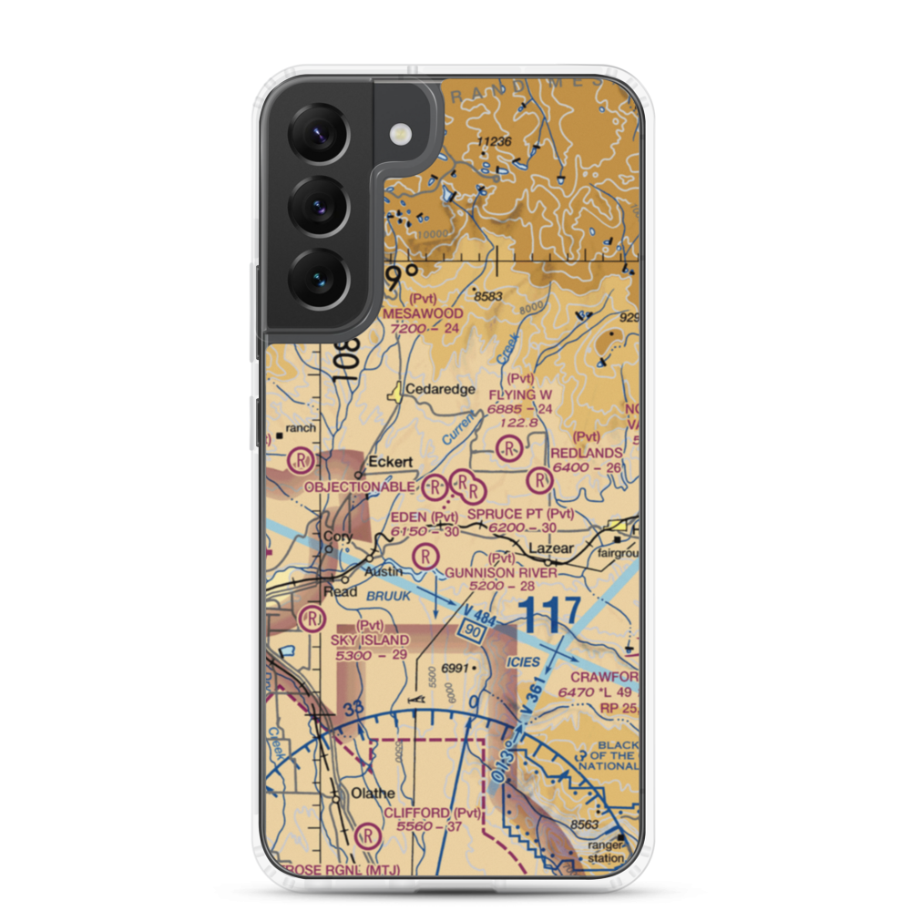 Hawkins Ranch Airport (7CO2) VFR Sectional Samsung Case Samsung Galaxy S22 Plus model shown