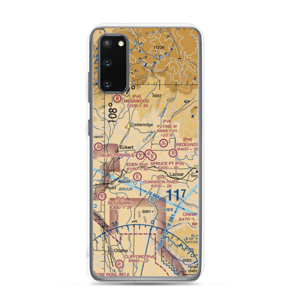 Hawkins Ranch Airport (7CO2) VFR Sectional Samsung Case Samsung Galaxy S20 model shown