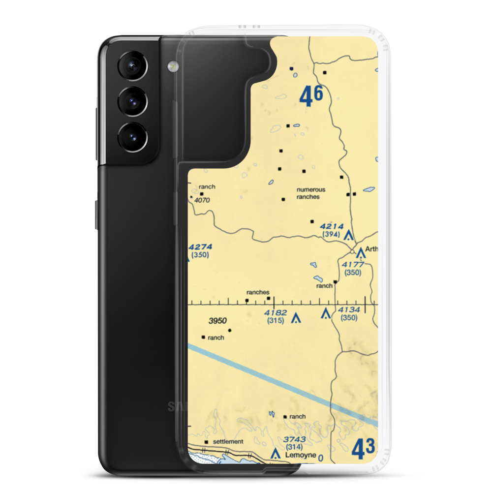 Hawkins Ranch Airport (NE99) VFR Sectional Samsung Case Samsung Galaxy S21 Plus model shown