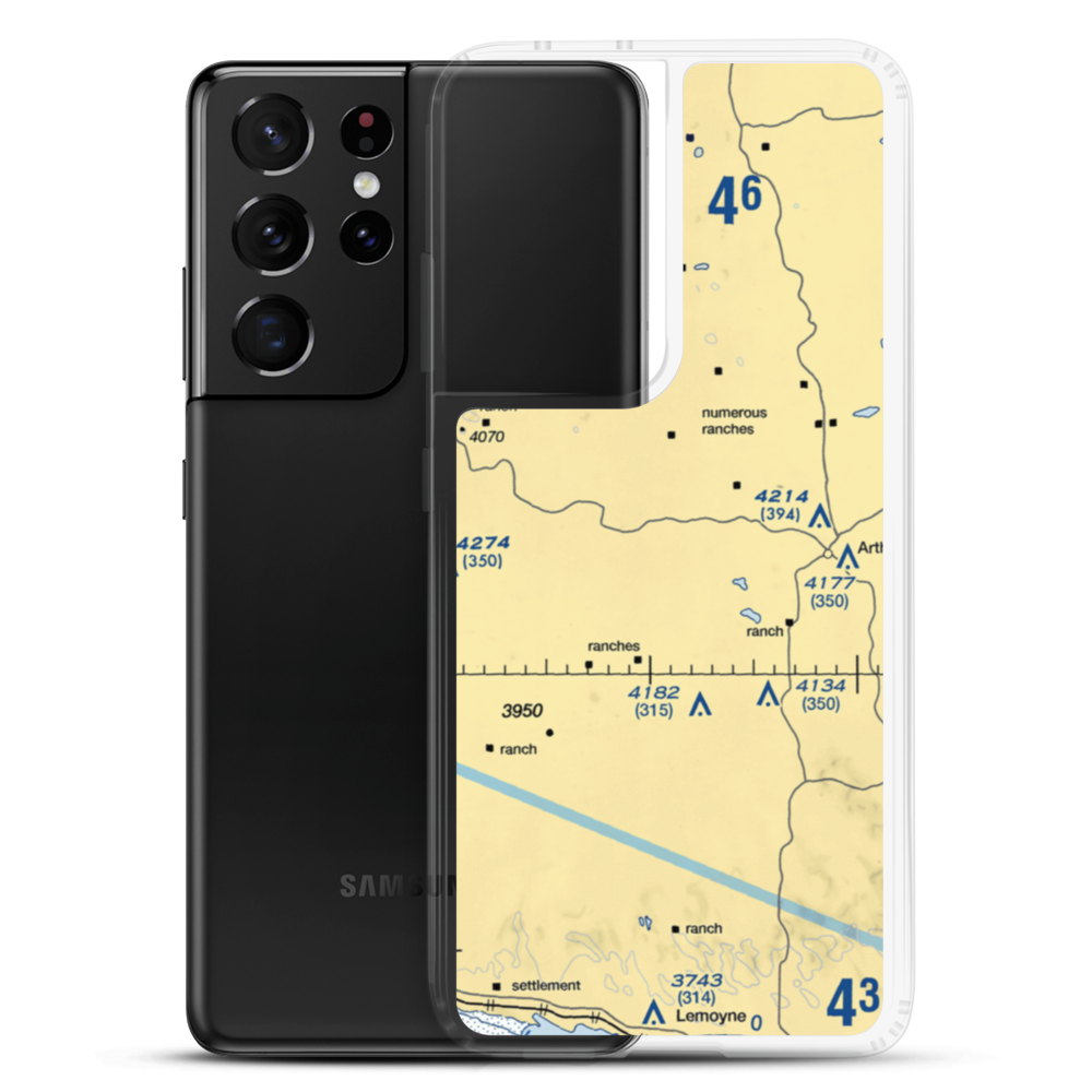 Hawkins Ranch Airport (NE99) VFR Sectional Samsung Case Samsung Galaxy S21 Ultra model shown