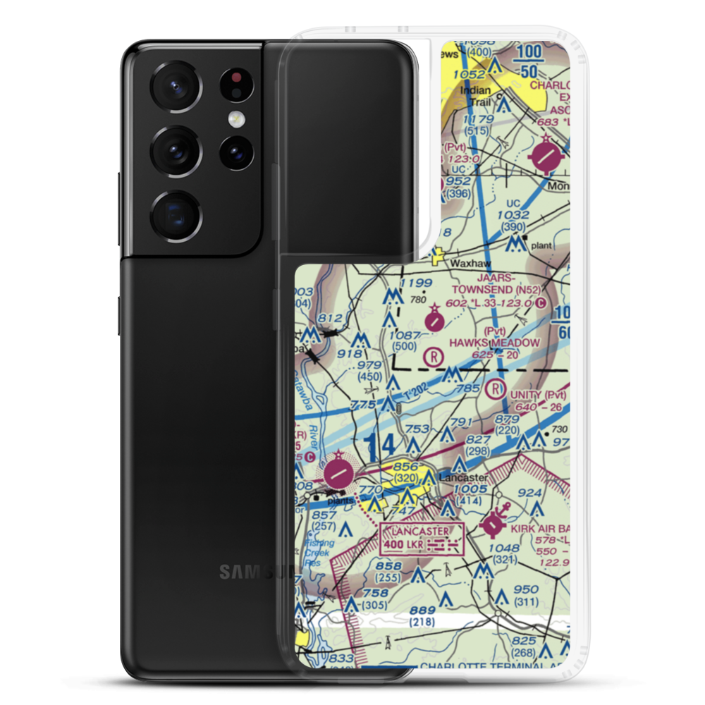 Hawks Meadow Airport (07NC) VFR Sectional Samsung Case Samsung Galaxy S21 Ultra model shown