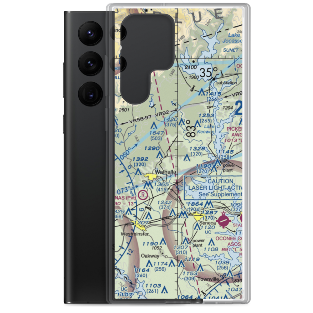 Hawks Nest Farm Airport (SC26) VFR Sectional Samsung Case Samsung Galaxy S22 Ultra model shown