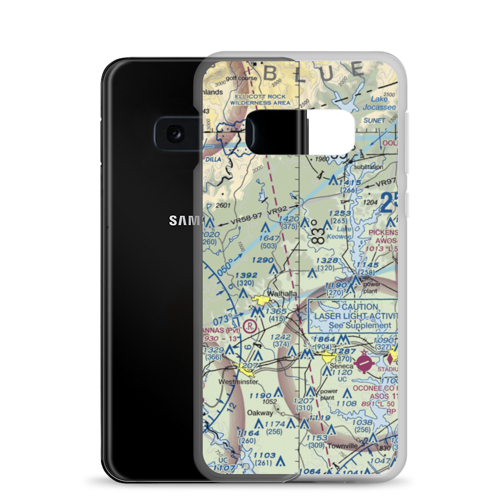 Hawks Nest Farm Airport (SC26) VFR Sectional Samsung Case Samsung Galaxy S10e model shown