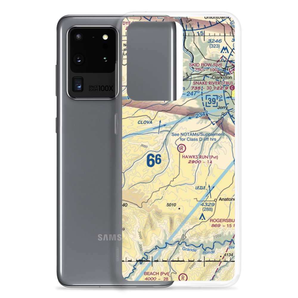 Hawks Run Airport (00WN) VFR Sectional Samsung Case Samsung Galaxy S20 Ultra model shown