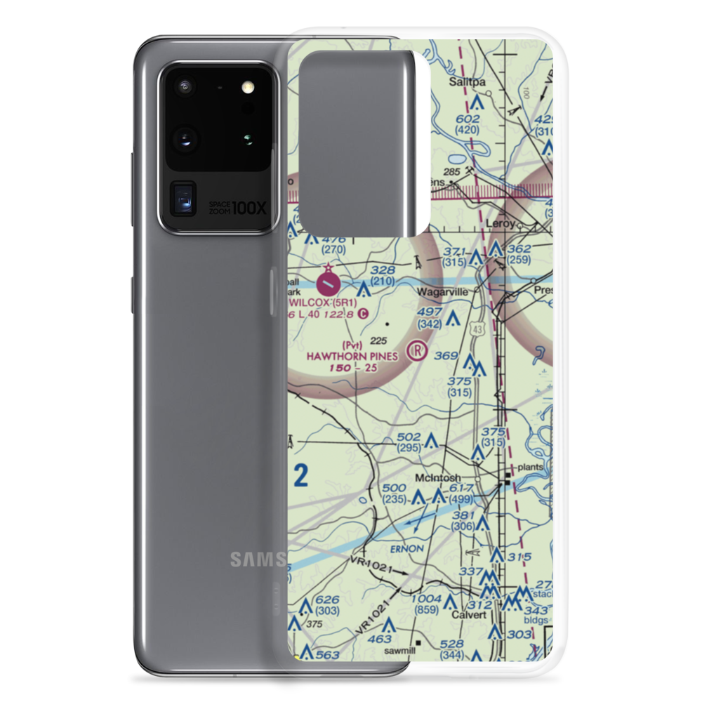 Hawthorn Pines Airport (6AL6) VFR Sectional Samsung Case Samsung Galaxy S20 Ultra model shown