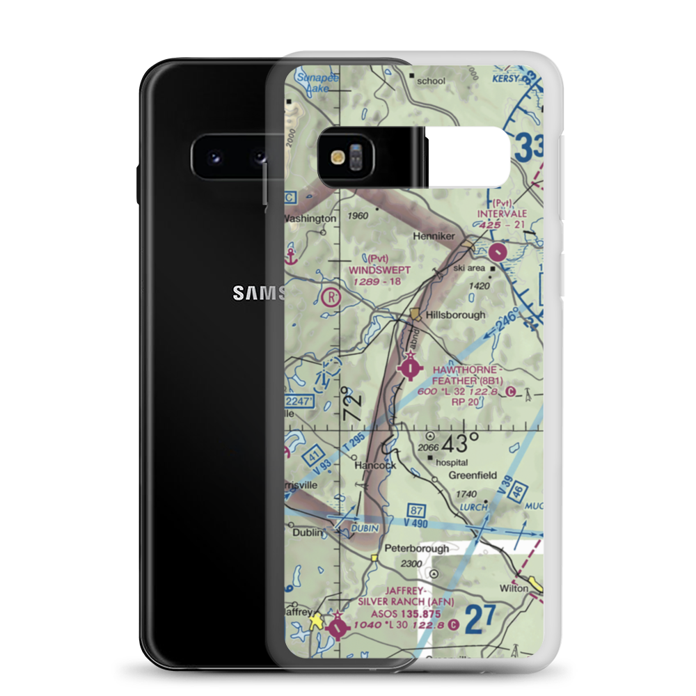 Hawthorne Feather Airpark (8B1) VFR Sectional Samsung Case Samsung Galaxy S10 model shown