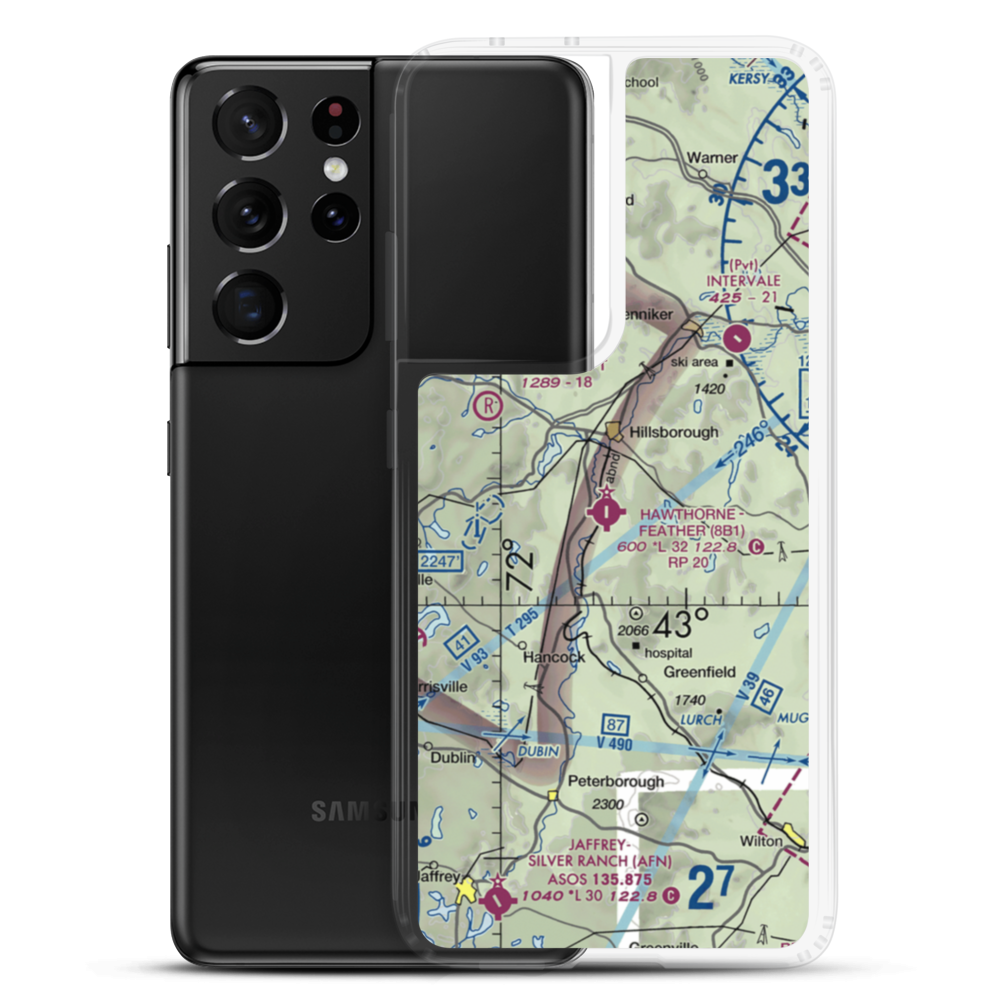 Hawthorne Feather Airpark (8B1) VFR Sectional Samsung Case Samsung Galaxy S21 Ultra model shown