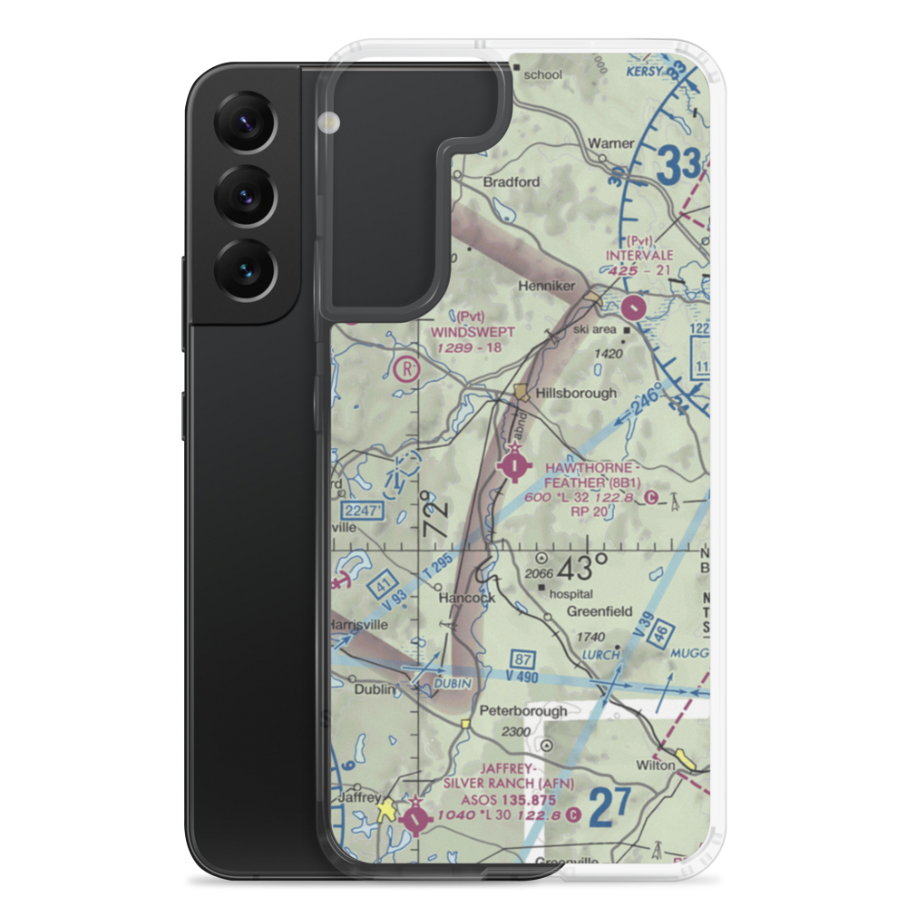 Hawthorne Feather Airpark (8B1) VFR Sectional Samsung Case Samsung Galaxy S22 Plus model shown