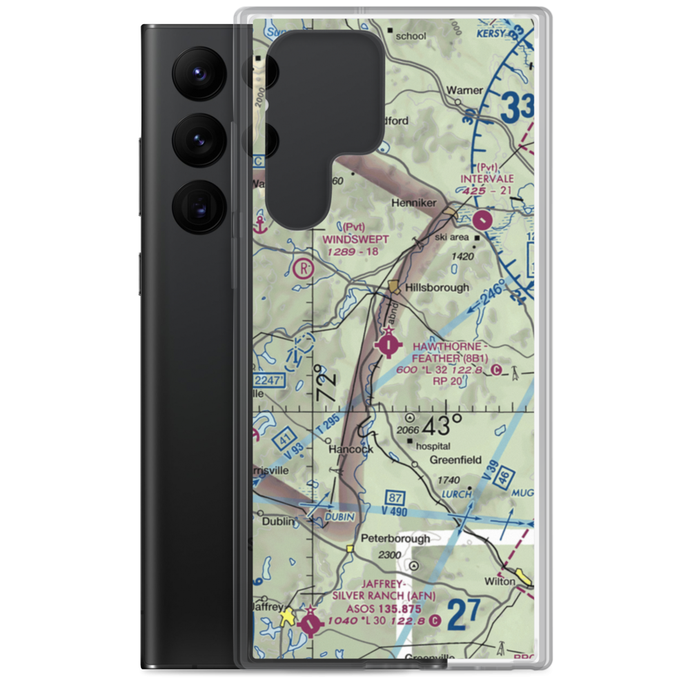 Hawthorne Feather Airpark (8B1) VFR Sectional Samsung Case Samsung Galaxy S22 Ultra model shown