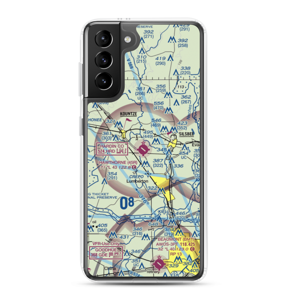 Hawthorne Field (45R) VFR Sectional Samsung Case Samsung Galaxy S21 Plus model shown
