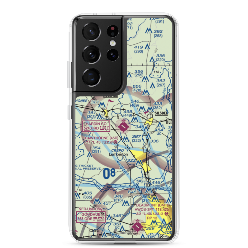 Hawthorne Field (45R) VFR Sectional Samsung Case Samsung Galaxy S21 Ultra model shown