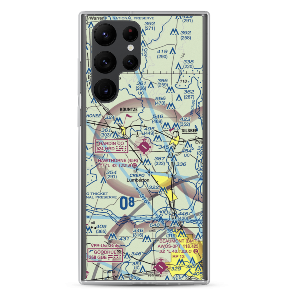 Hawthorne Field (45R) VFR Sectional Samsung Case Samsung Galaxy S22 Ultra model shown