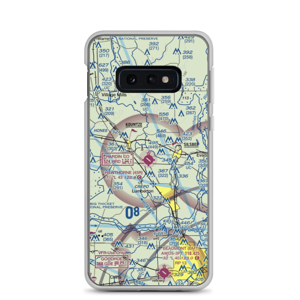 Hawthorne Field (45R) VFR Sectional Samsung Case Samsung Galaxy S10e model shown