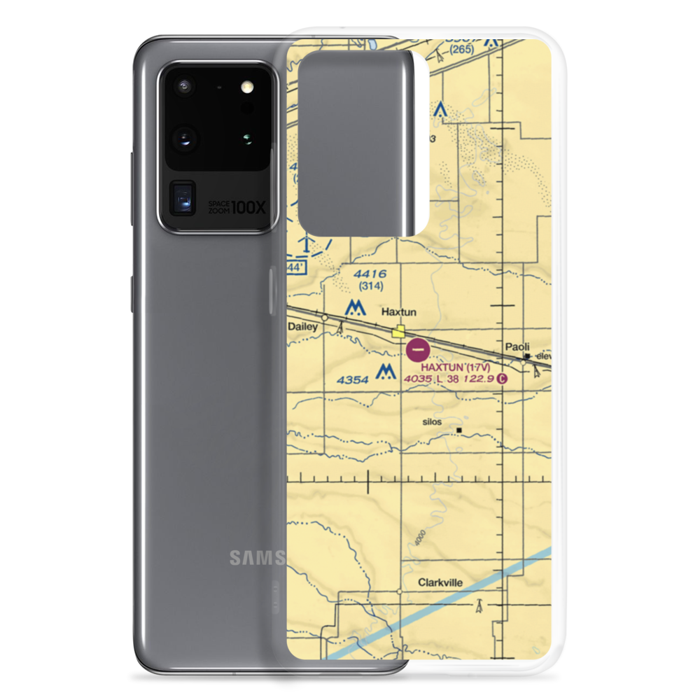 Haxtun Municipal Airport (17V) VFR Sectional Samsung Case Samsung Galaxy S20 Ultra model shown