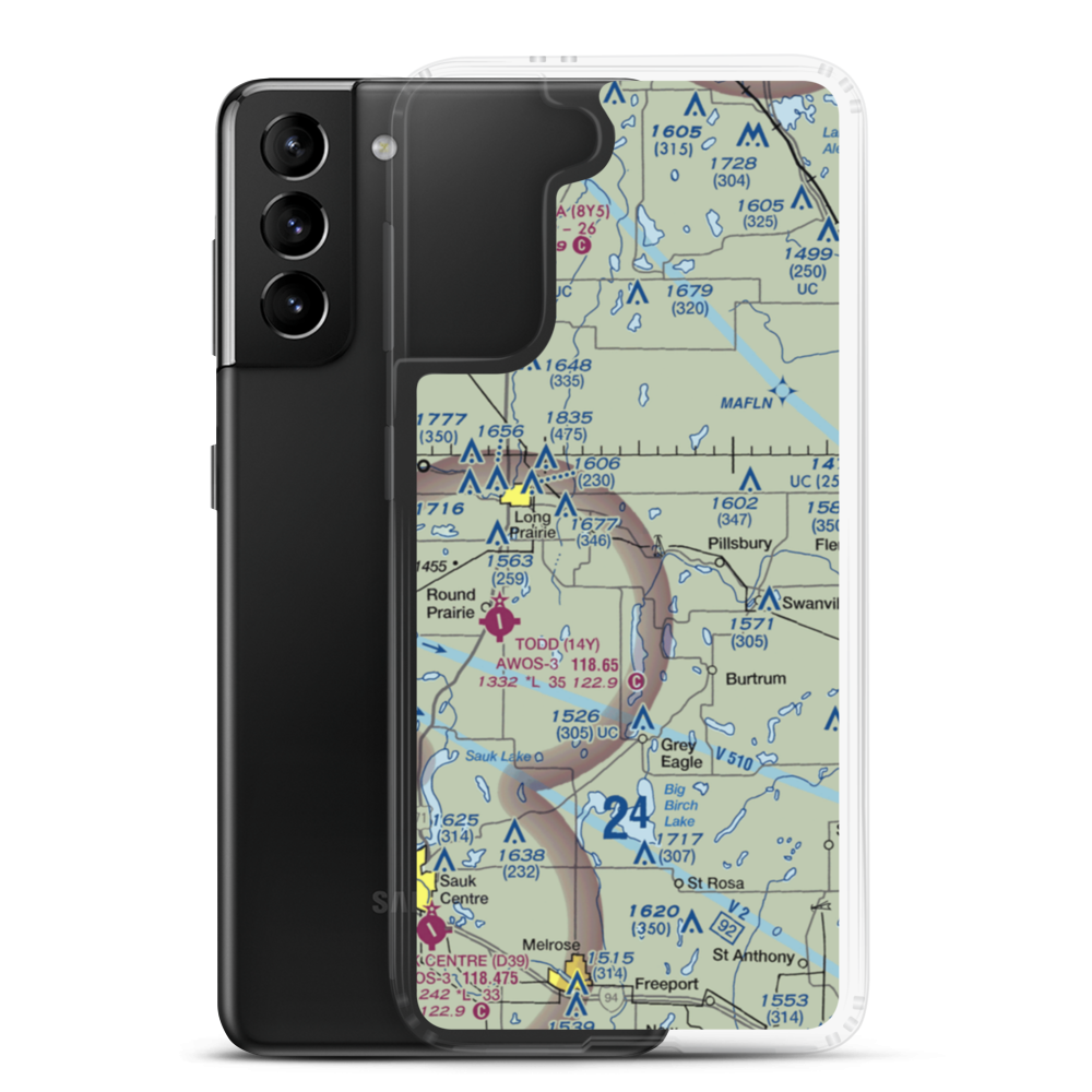 Hay Acres Airport (1MN2) VFR Sectional Samsung Case Samsung Galaxy S21 Plus model shown
