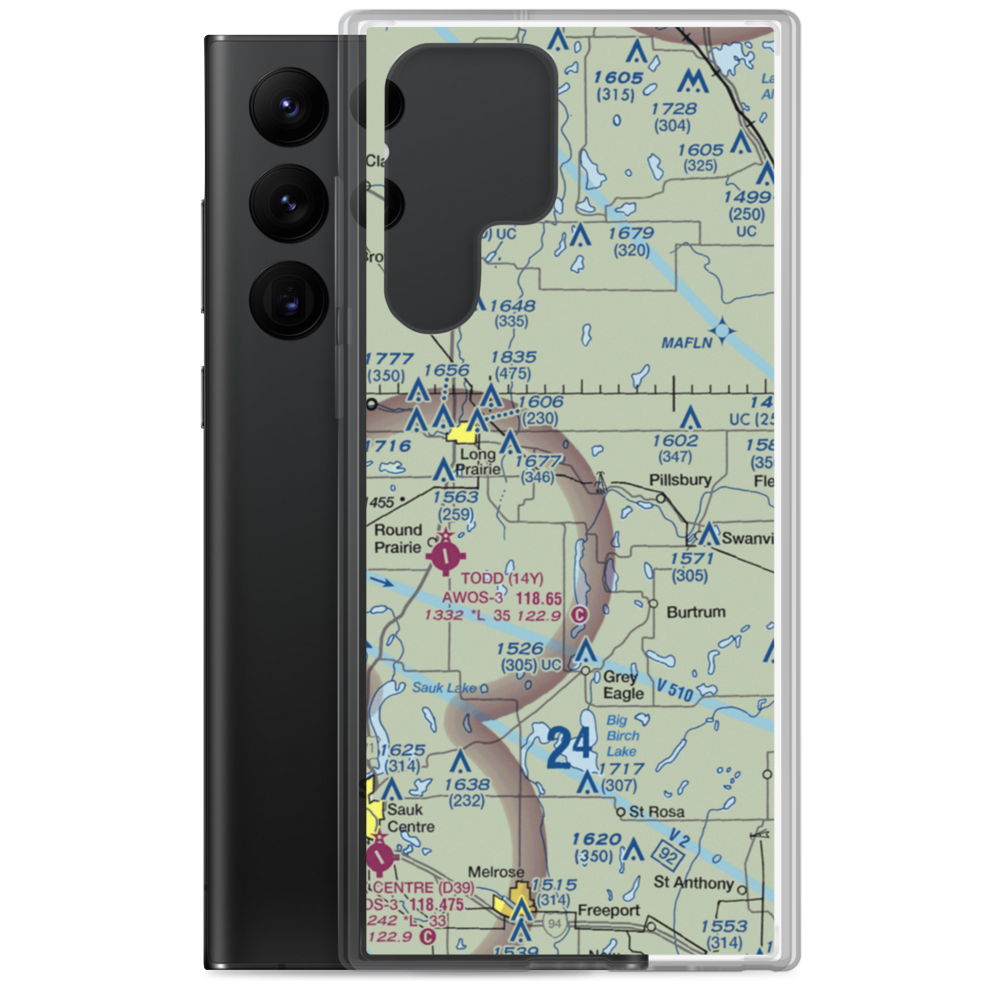 Hay Acres Airport (1MN2) VFR Sectional Samsung Case Samsung Galaxy S22 Ultra model shown