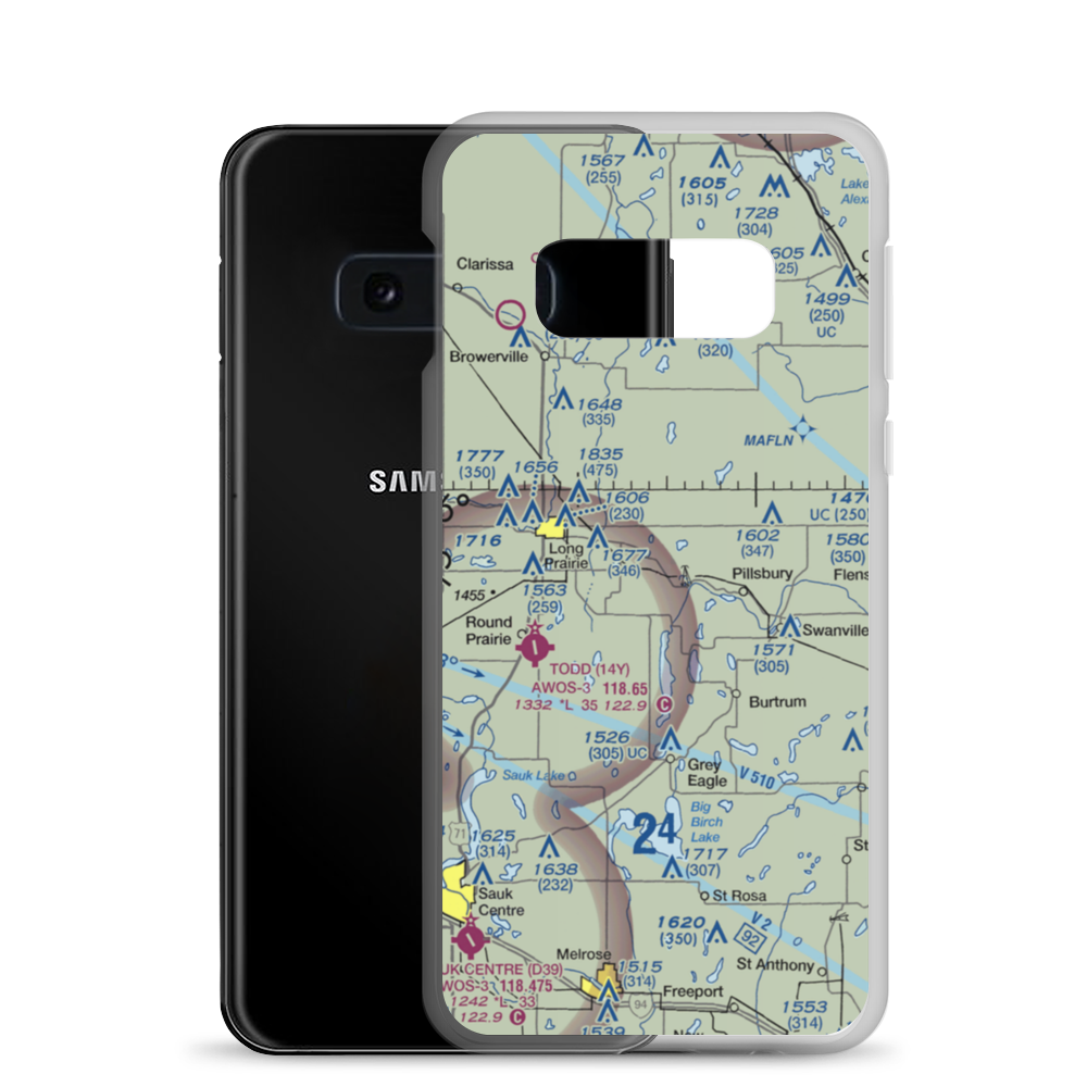 Hay Acres Airport (1MN2) VFR Sectional Samsung Case Samsung Galaxy S10e model shown
