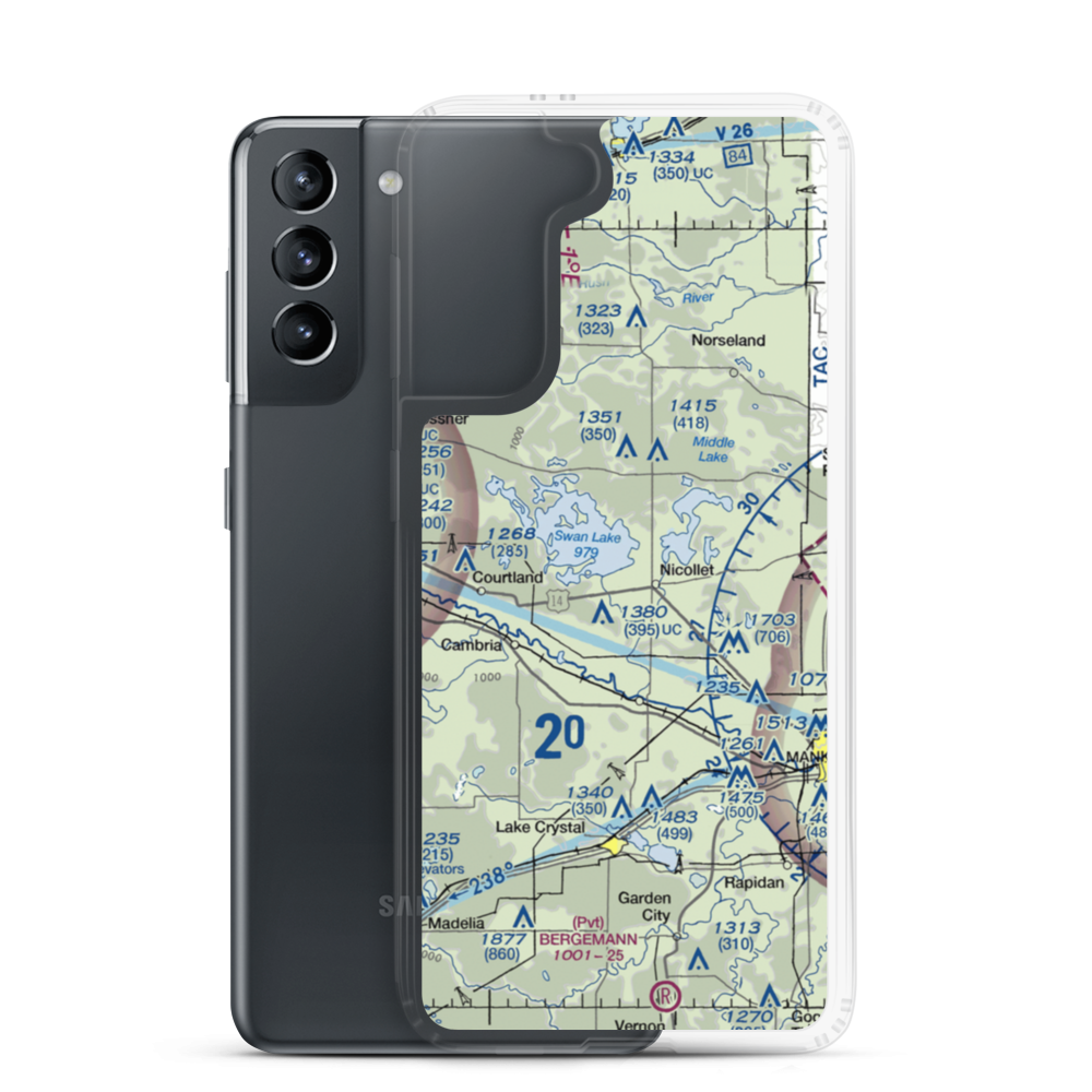 Hay Shakers Airport (MY46) VFR Sectional Samsung Case Samsung Galaxy S21 model shown