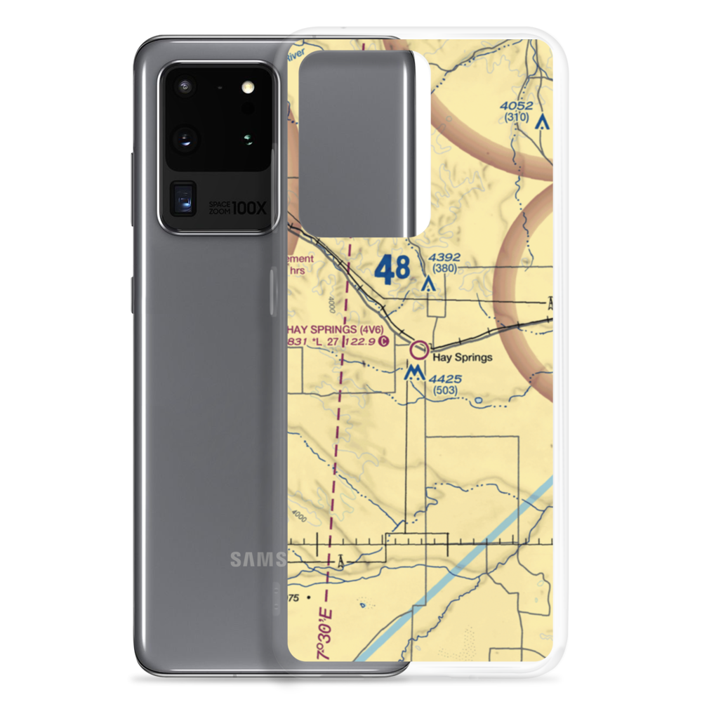 Hay Springs Municipal Airport (4V6) VFR Sectional Samsung Case Samsung Galaxy S20 Ultra model shown