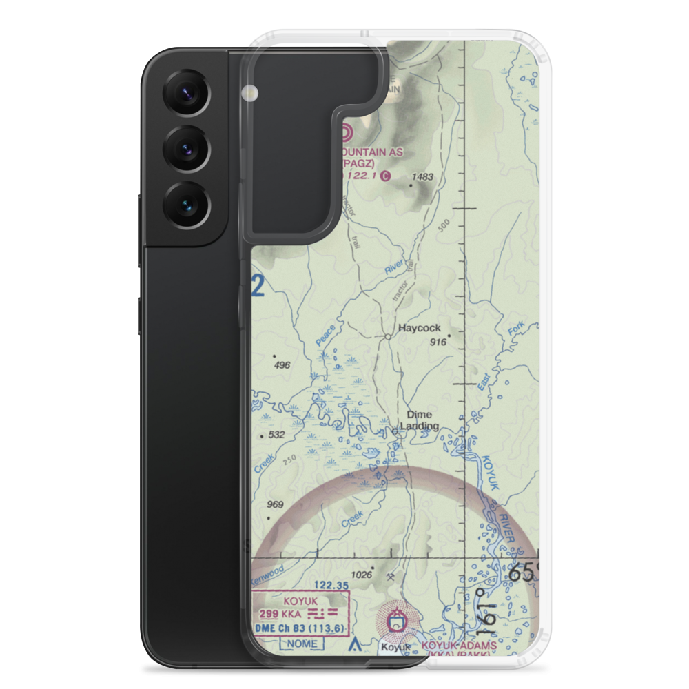 Haycock Airport (HAY) VFR Sectional Samsung Case Samsung Galaxy S22 Plus model shown