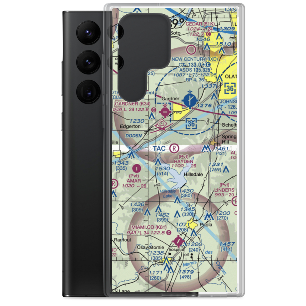 Hayden Farm Airport (00KS) VFR Sectional Samsung Case Samsung Galaxy S22 Ultra model shown