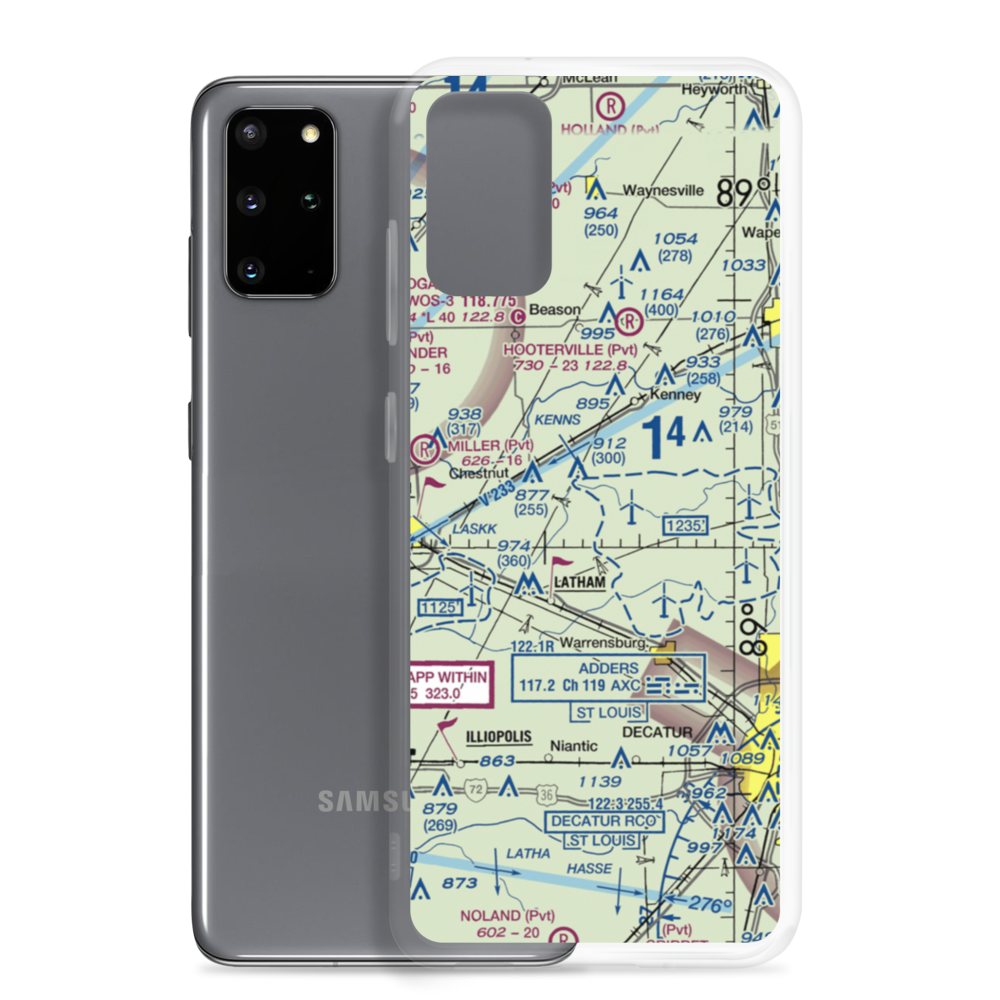 Hayenga's Cant Find Farms Airport (00IS) VFR Sectional Samsung Case Samsung Galaxy S20 Plus model shown