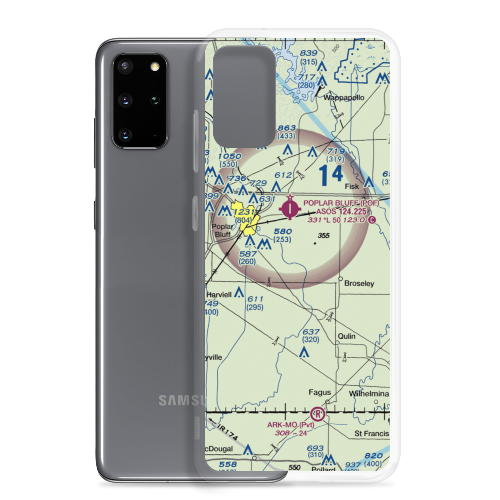 Hayes Field (MO67) VFR Sectional Samsung Case Samsung Galaxy S20 Plus model shown