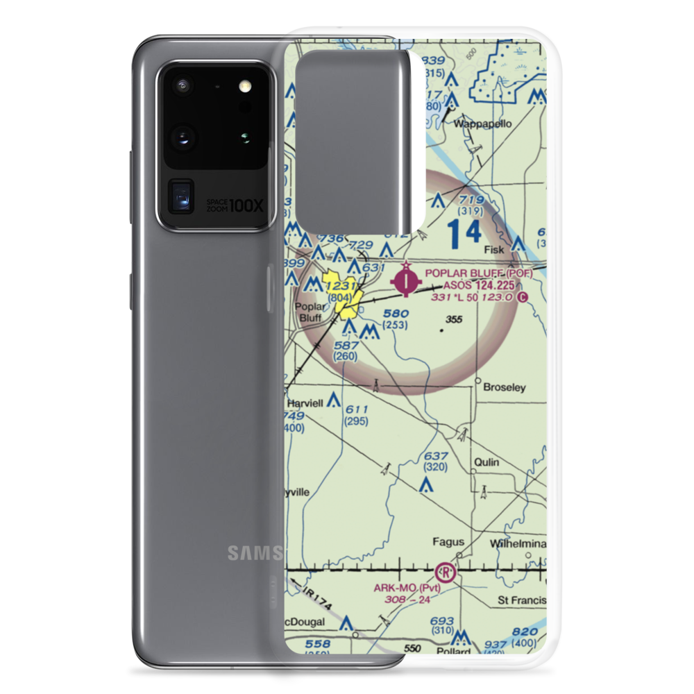 Hayes Field (MO67) VFR Sectional Samsung Case Samsung Galaxy S20 Ultra model shown