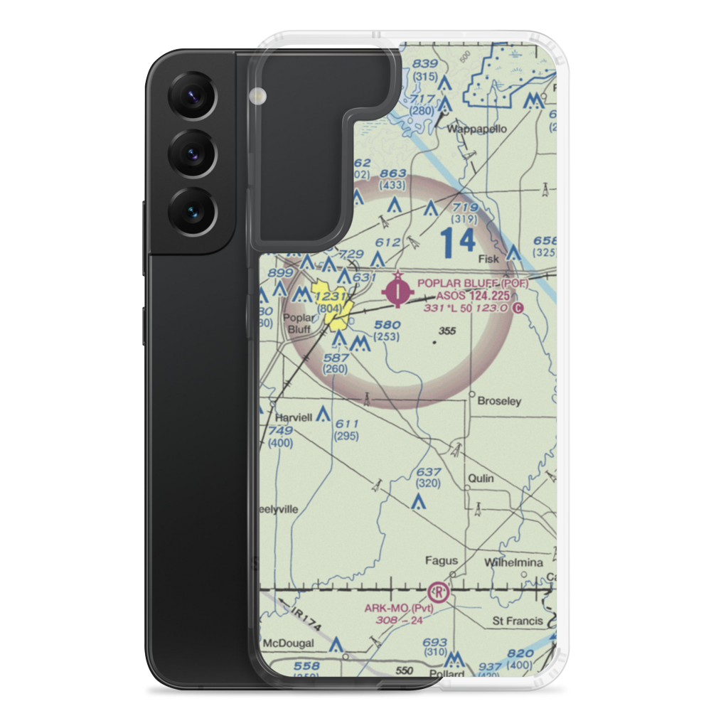Hayes Field (MO67) VFR Sectional Samsung Case Samsung Galaxy S22 Plus model shown