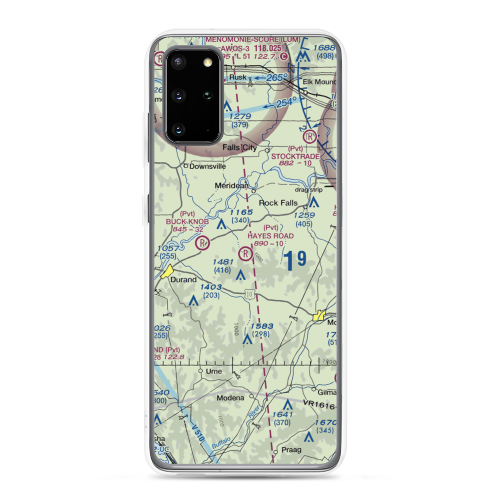 Hayes Road Airport (WN99) VFR Sectional Samsung Case Samsung Galaxy S20 Plus model shown