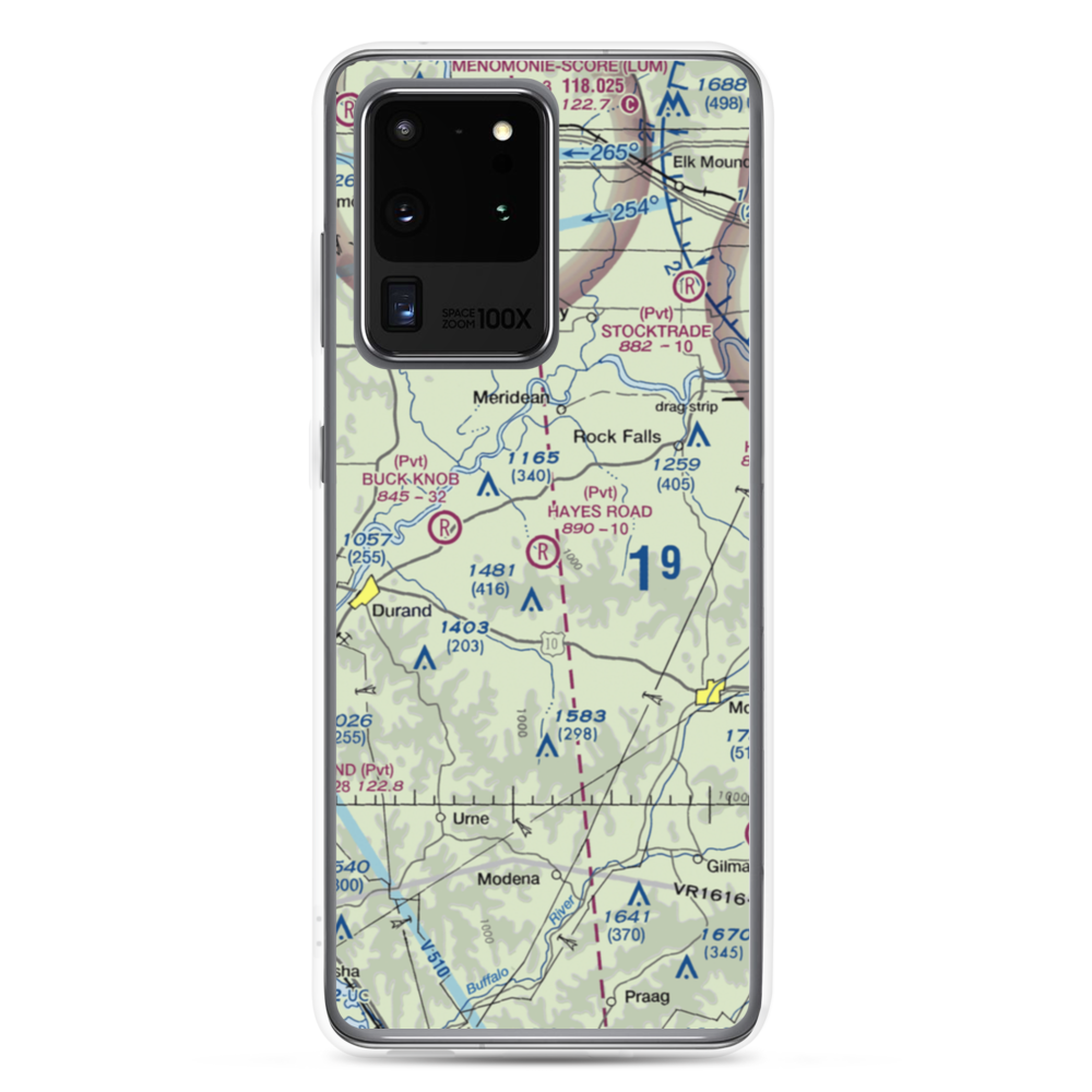Hayes Road Airport (WN99) VFR Sectional Samsung Case Samsung Galaxy S20 Ultra model shown