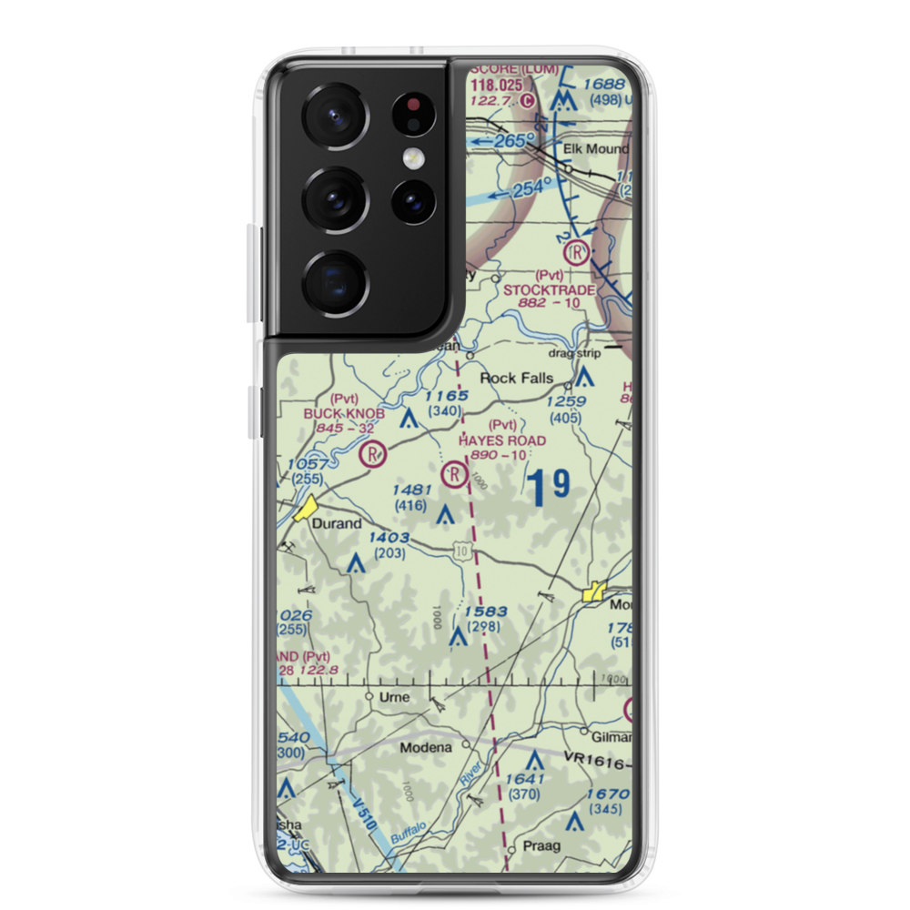 Hayes Road Airport (WN99) VFR Sectional Samsung Case Samsung Galaxy S21 Ultra model shown