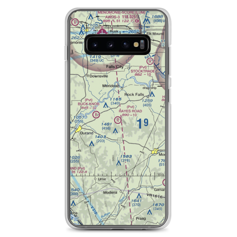 Hayes Road Airport (WN99) VFR Sectional Samsung Case Samsung Galaxy S10+ model shown