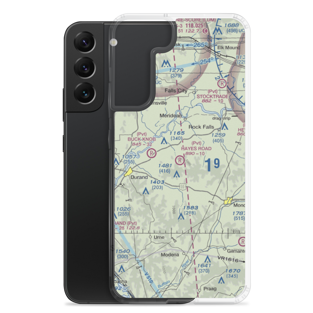Hayes Road Airport (WN99) VFR Sectional Samsung Case Samsung Galaxy S22 Plus model shown