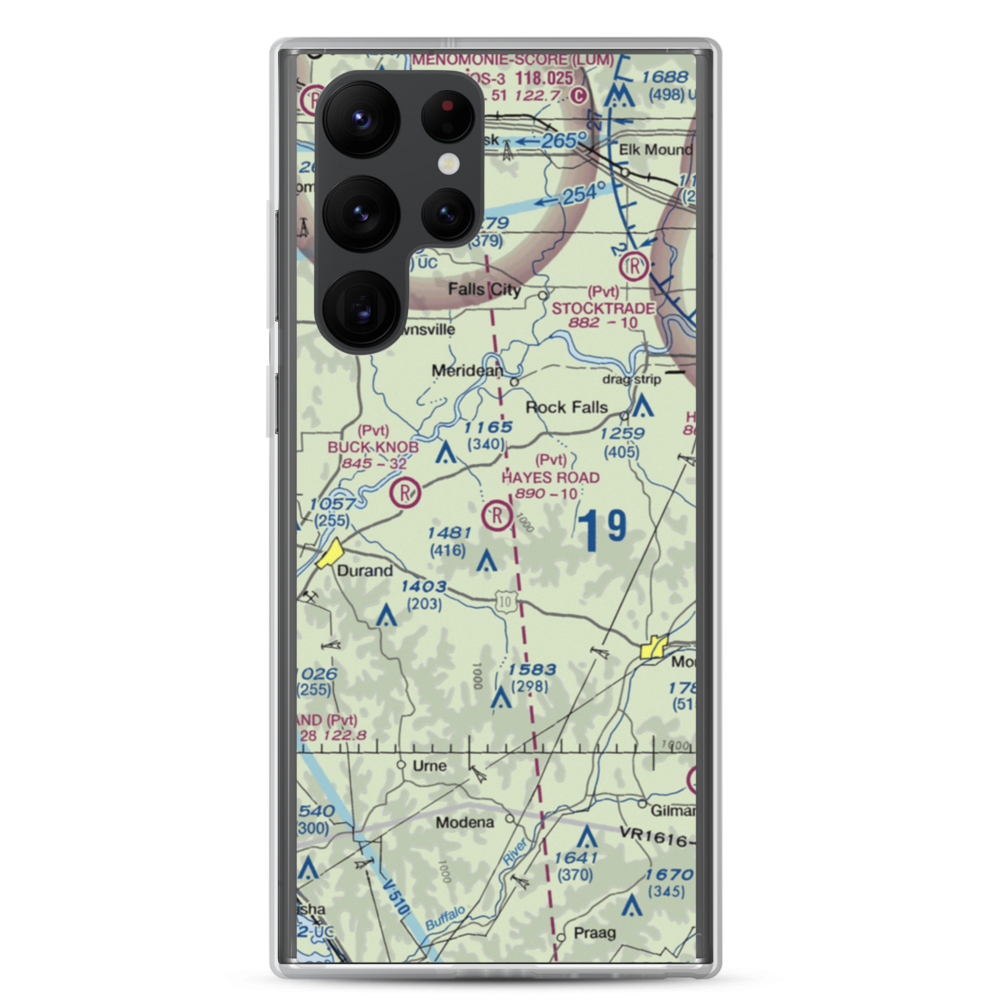 Hayes Road Airport (WN99) VFR Sectional Samsung Case Samsung Galaxy S22 Ultra model shown
