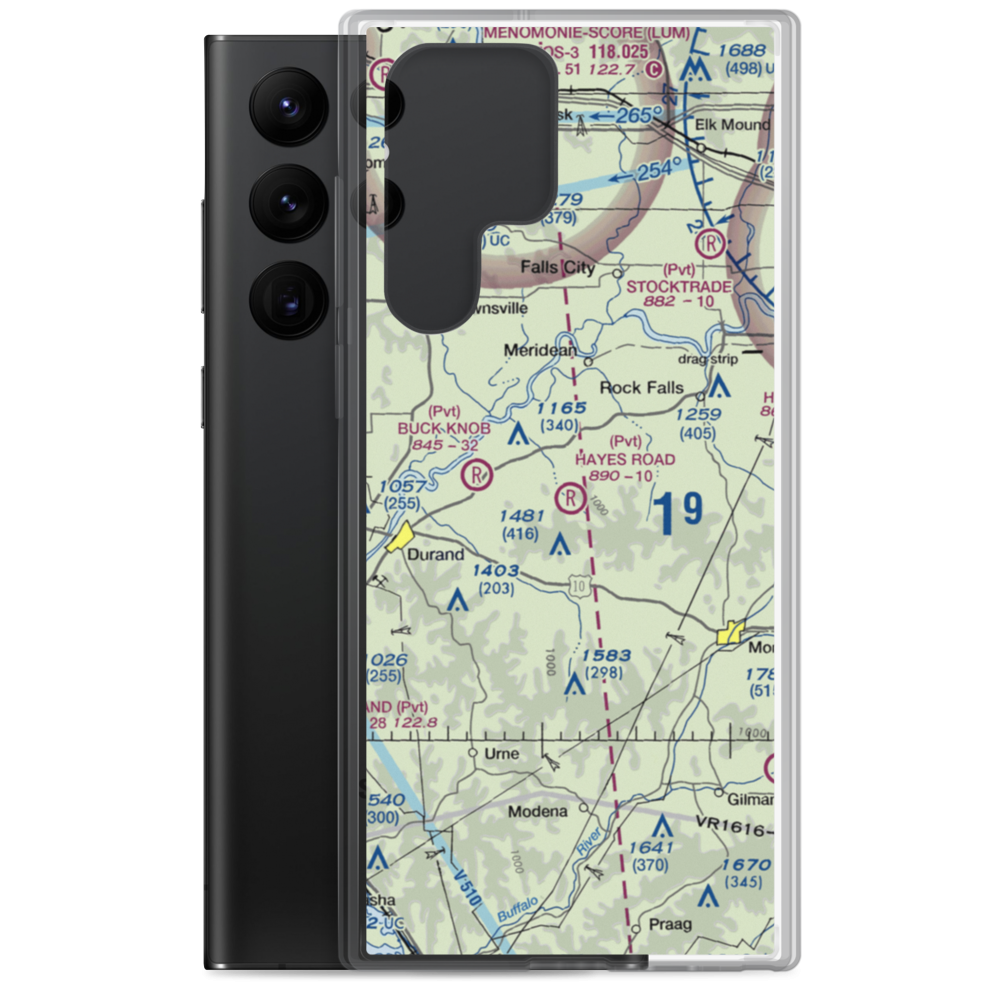Hayes Road Airport (WN99) VFR Sectional Samsung Case Samsung Galaxy S22 Ultra model shown