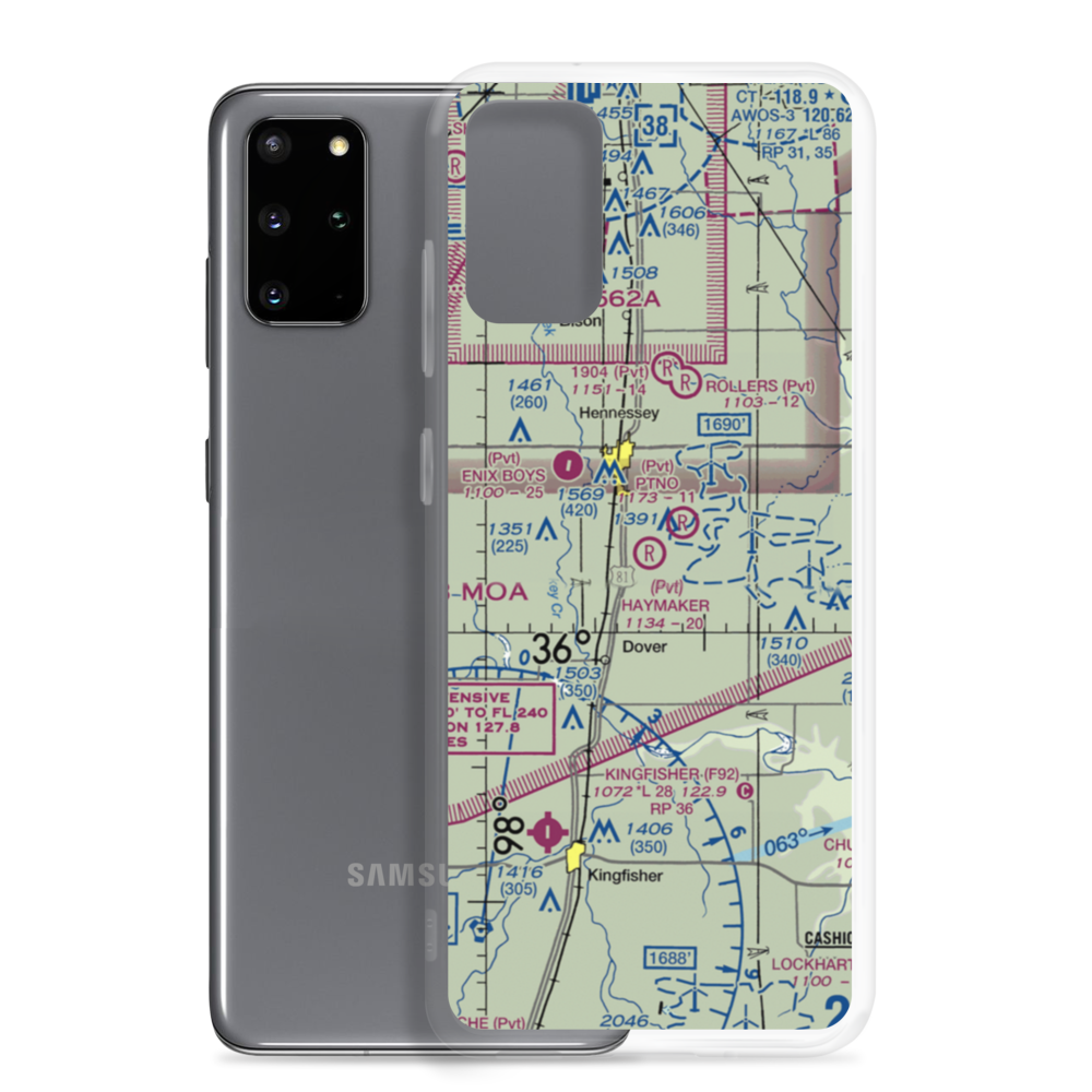 Haymaker Airport (34OK) VFR Sectional Samsung Case Samsung Galaxy S20 Plus model shown
